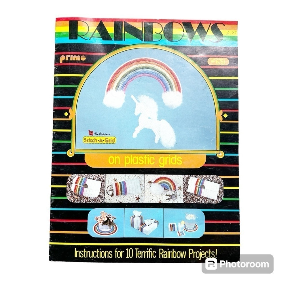 Rainbow on Plastic Canvas Instructions for 10 Terrific Rainbow Projects 15 pages